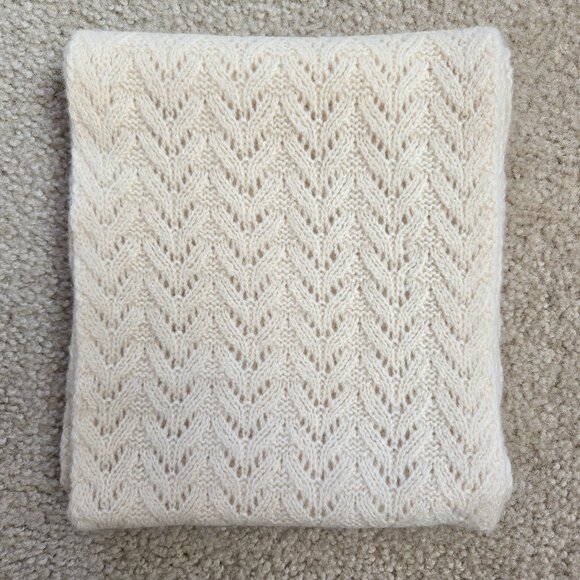 Accessories - Cashmere Pointelle Scarf Ivory